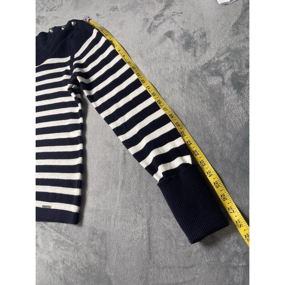 Tommy Hilfiger womens classic striped sweater sz XL preppy minimilist nautical - Picture 7 of 7